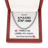 To my Amazing Step-DAD - Cuban Link Chain Necklace Jewelry ShineOn Fulfillment 