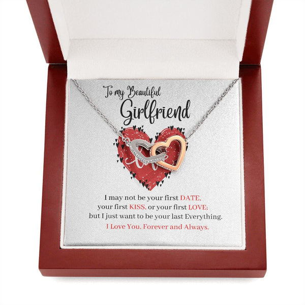 To my Beautiful Girlfriend - Interlocking Hearts Necklace Jewelry ShineOn Fulfillment 