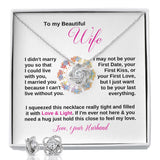 To my Beautiful Wife - Love Knot Earring & Necklace Set Jewelry ShineOn Fulfillment 