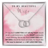 To my Beautiful Wife - The Perfect Pair Necklace Jewelry ShineOn Fulfillment 