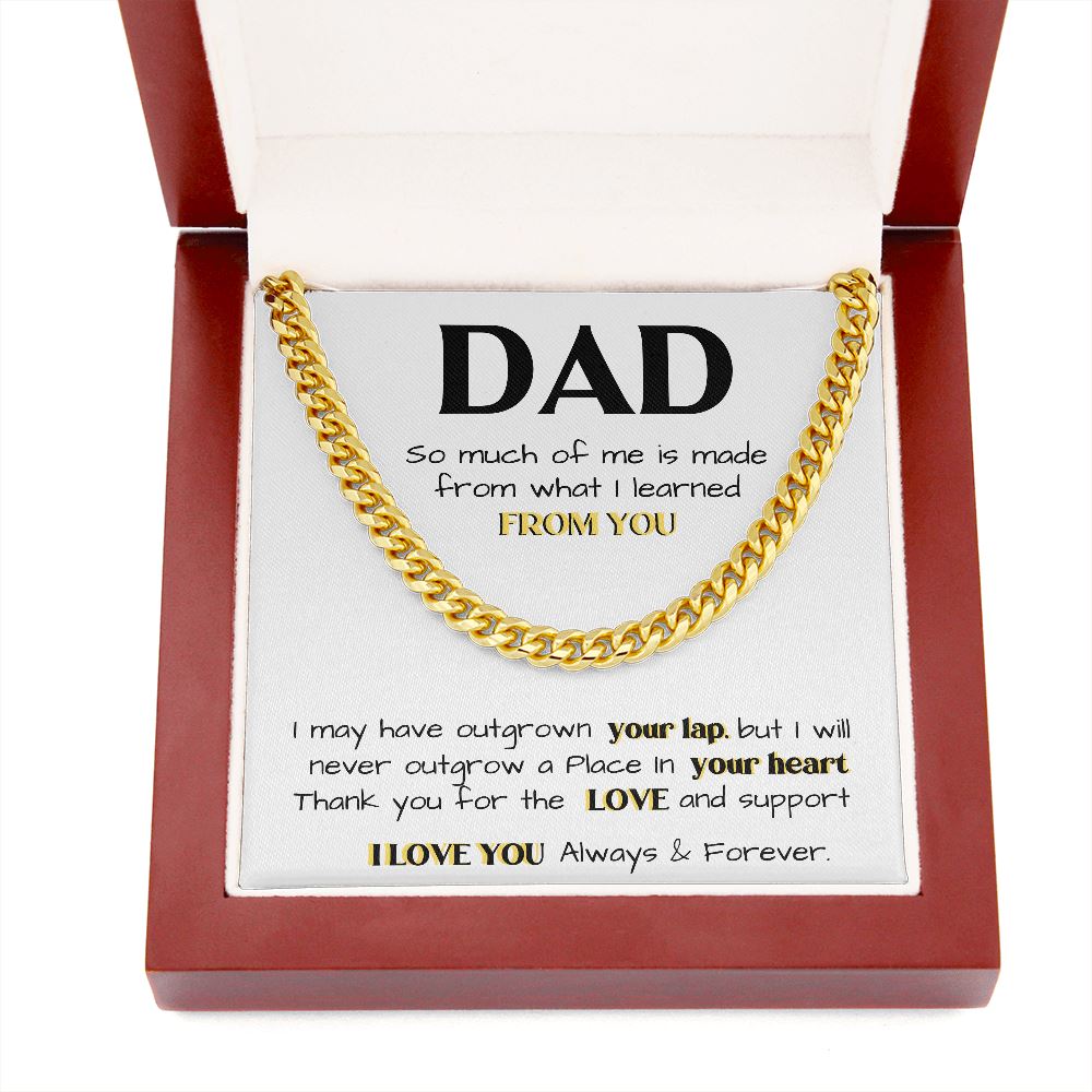 To my Dad - Cuban Link Chain Necklace Jewelry ShineOn Fulfillment 