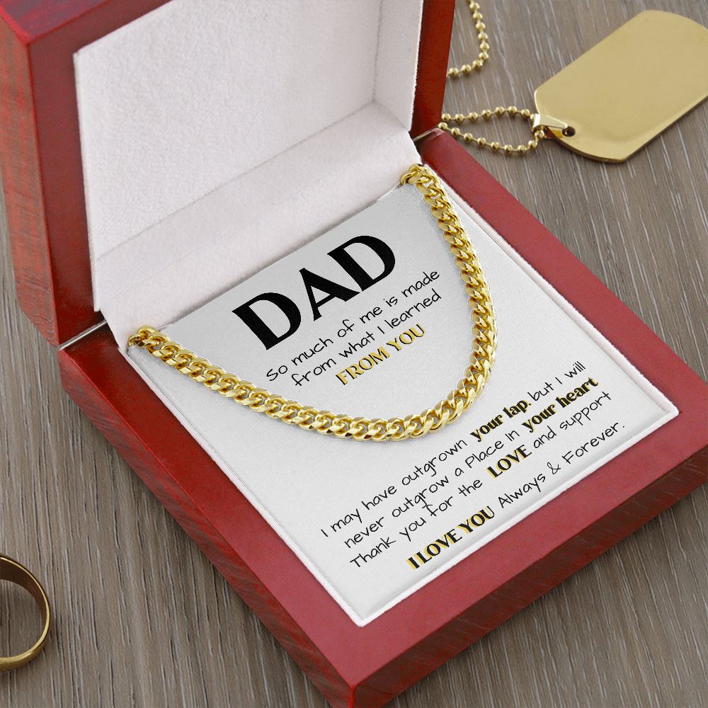 To my Dad - Cuban Link Chain Necklace Jewelry ShineOn Fulfillment 