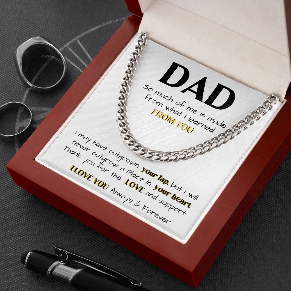 To my Dad - Cuban Link Chain Necklace Jewelry ShineOn Fulfillment 