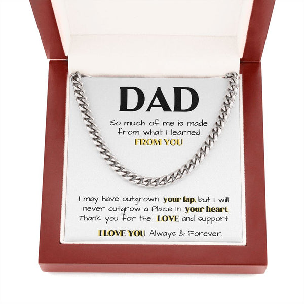 To my Dad - Cuban Link Chain Necklace Jewelry ShineOn Fulfillment 