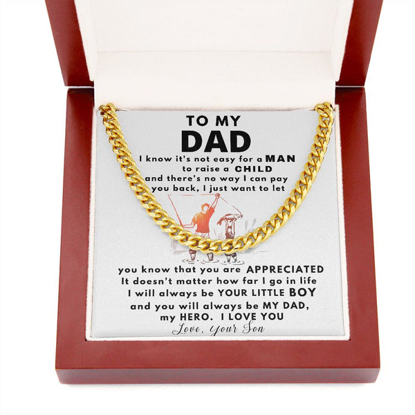 To my DAD, love your Son - Cuban Link Chain Necklace Jewelry ShineOn Fulfillment 