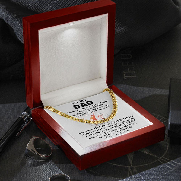 To my DAD, love your Son - Cuban Link Chain Necklace Jewelry ShineOn Fulfillment 