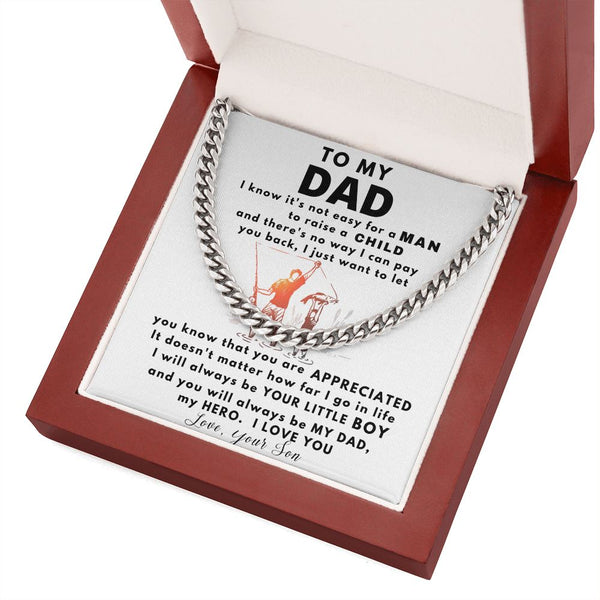 To my DAD, love your Son - Cuban Link Chain Necklace Jewelry ShineOn Fulfillment 