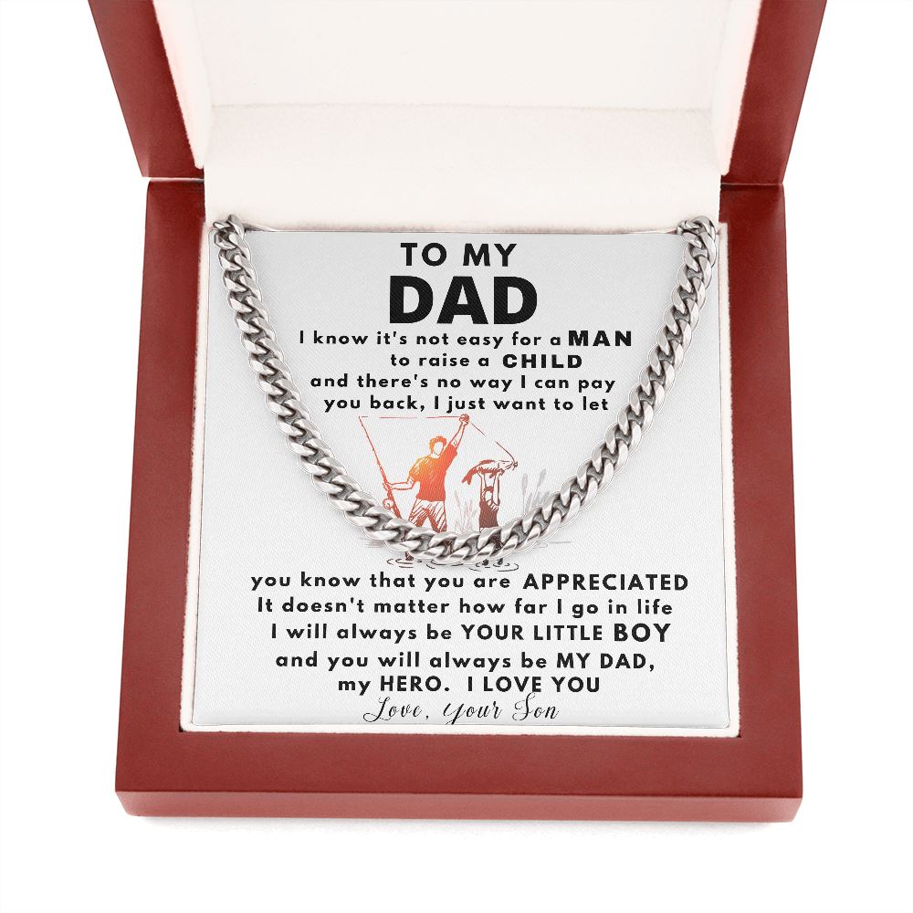 To my DAD, love your Son - Cuban Link Chain Necklace Jewelry ShineOn Fulfillment 