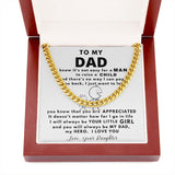 To my DAD, my Hero - Cuban Link Chain Necklace Jewelry ShineOn Fulfillment 