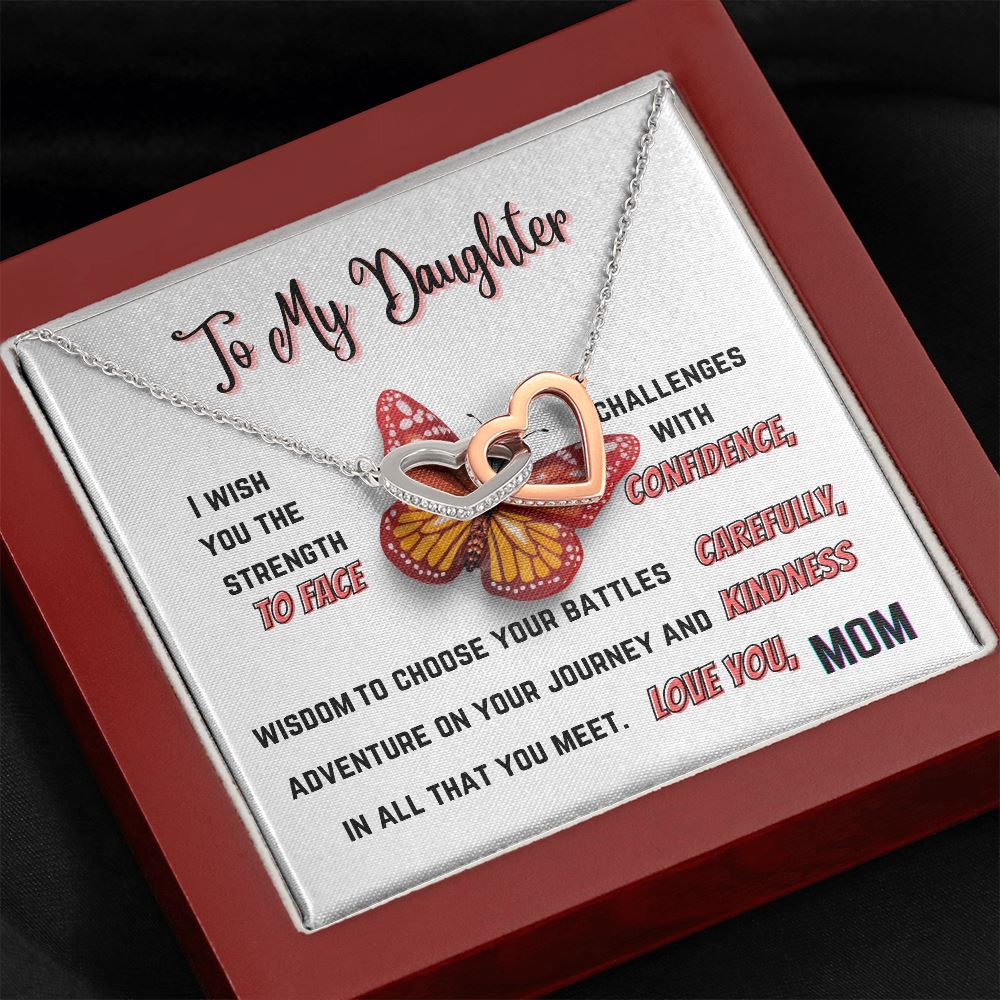 To my Daughter - I wish you the strength... - Interlocked Necklace Jewelry ShineOn Fulfillment 