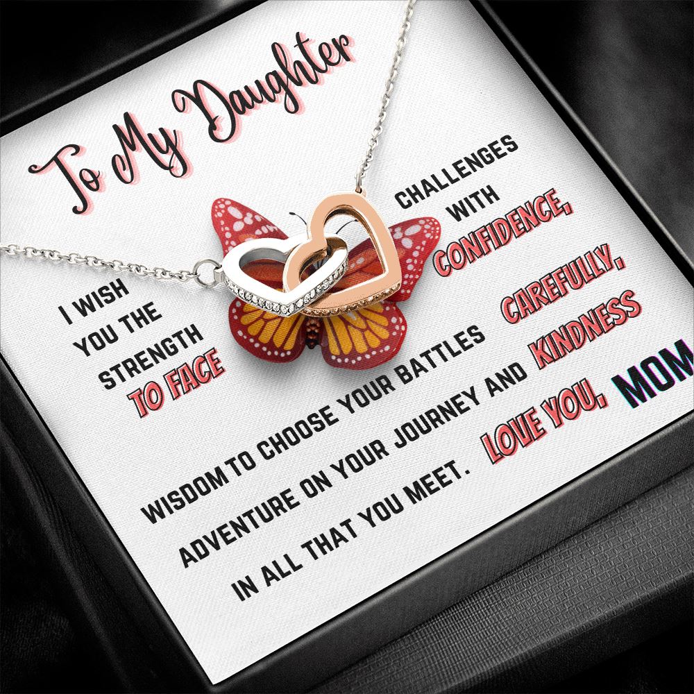 To my Daughter - I wish you the strength... - Interlocked Necklace Jewelry ShineOn Fulfillment 