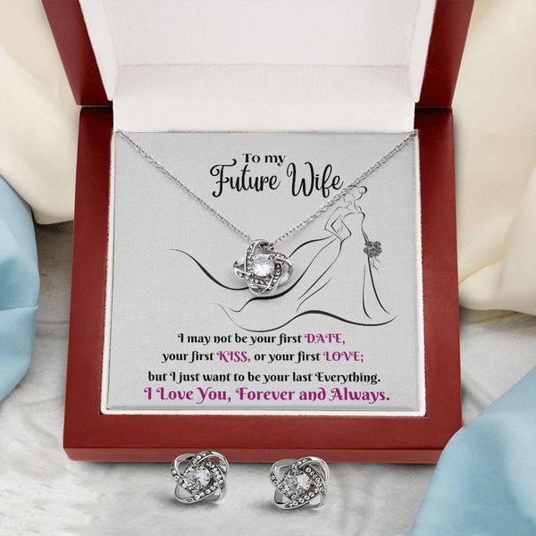 To my Future Wife - Love Knot Earring & Necklace Set! Jewelry ShineOn Fulfillment 