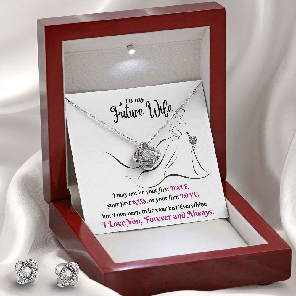 To my Future Wife - Love Knot Earring & Necklace Set! Jewelry ShineOn Fulfillment 