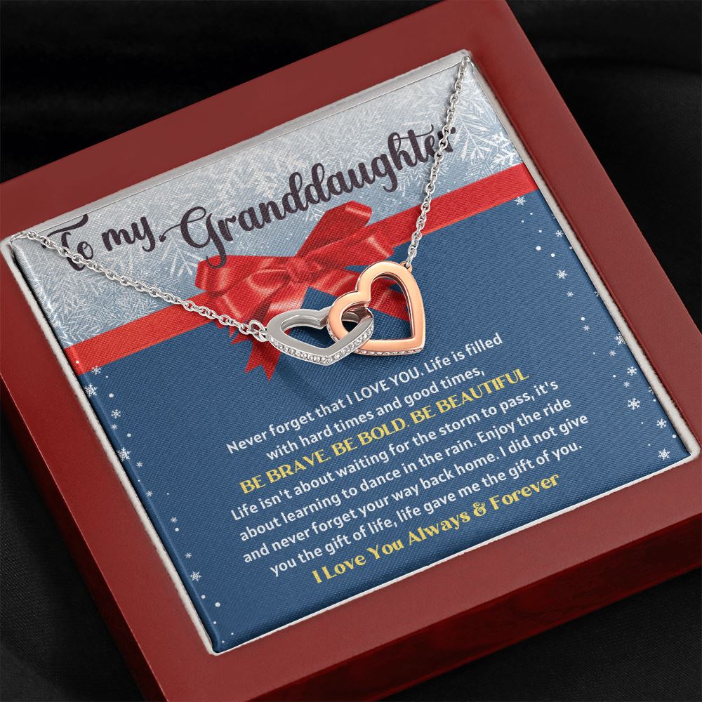 To My Granddaughter - Interlocking Hearts Jewelry ShineOn Fulfillment 