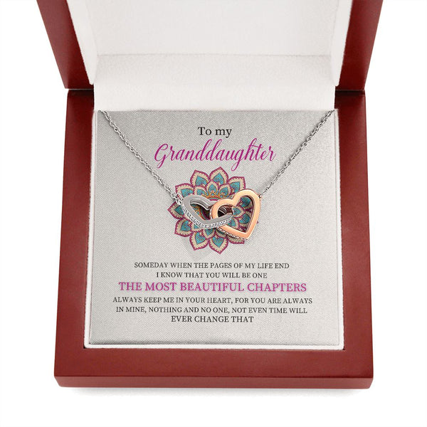 To my Granddaughter - Interlocking hearts Necklace Jewelry ShineOn Fulfillment 