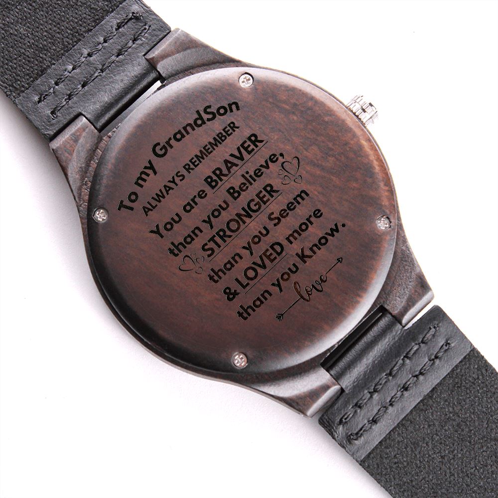 Engraved Wooden Watch - To My Son - I Will Always Love You - Love