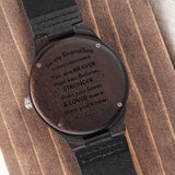 To my Grandson, Always Remember - Engraved Wooden Watch Watches ShineOn Fulfillment 