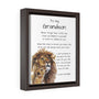 To my Grandson - Vertical Framed Premium Gallery Wrap Canvas Canvas Printify 8″ × 10″ Premium Gallery Wraps (1.25″) Walnut