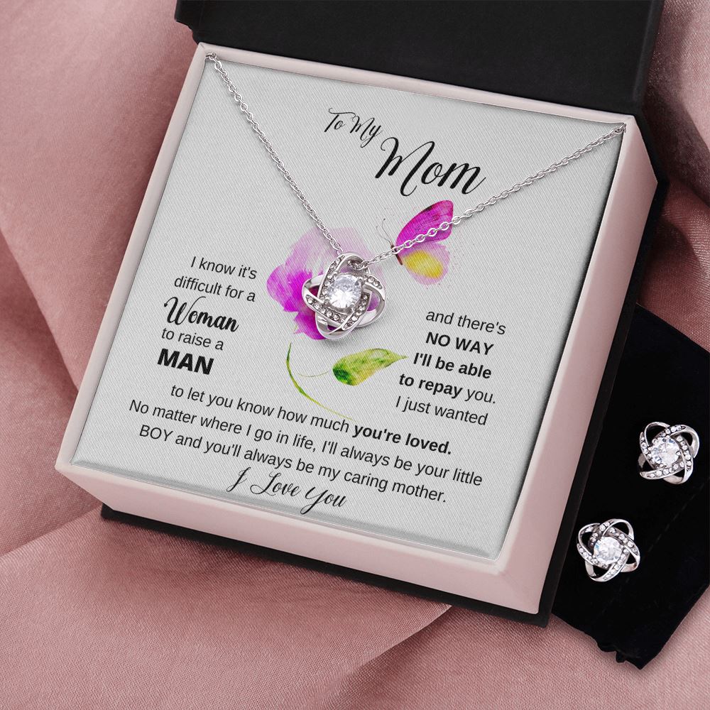 To my Mom - I love you - Love Knot Earring & Necklace Set! Jewelry ShineOn Fulfillment 