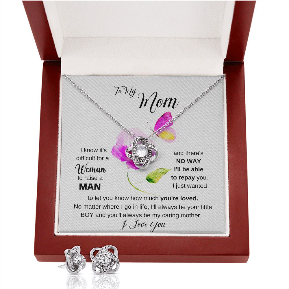 To my Mom - I love you - Love Knot Earring & Necklace Set! Jewelry ShineOn Fulfillment 