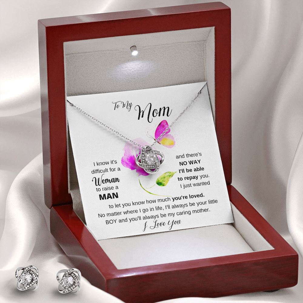 To my Mom - I love you - Love Knot Earring & Necklace Set! Jewelry ShineOn Fulfillment 