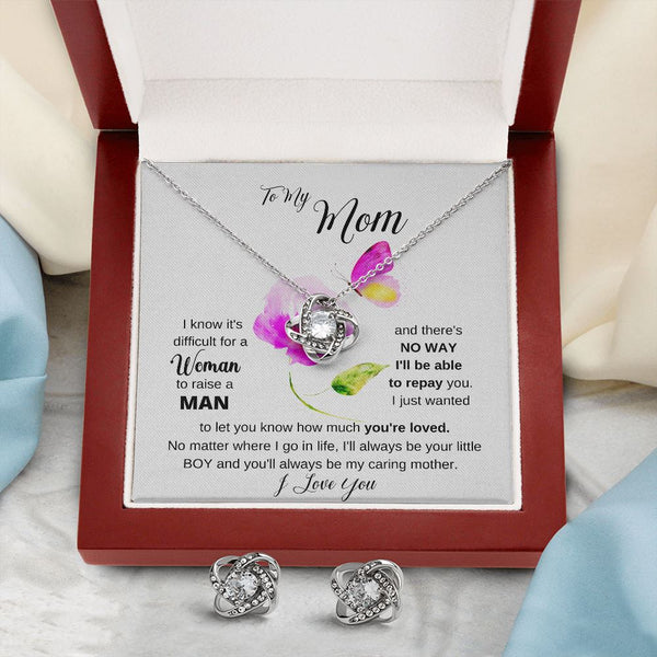 To my Mom - I love you - Love Knot Earring & Necklace Set! Jewelry ShineOn Fulfillment 