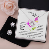 To my Mom - I love you - Love Knot Earring & Necklace Set! Jewelry ShineOn Fulfillment Standard Box 