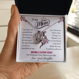 To my Mom - Love your Daughter - Forever Love Necklace Jewelry ShineOn Fulfillment 
