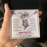 To my Mom - Love your Daughter - Forever Love Necklace Jewelry ShineOn Fulfillment 
