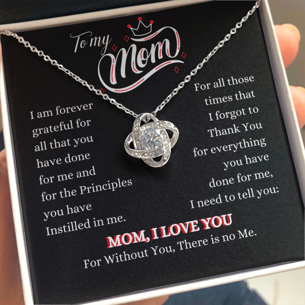 To my Mom - Mom I Love you - The Love Knot Necklace Jewelry ShineOn Fulfillment 