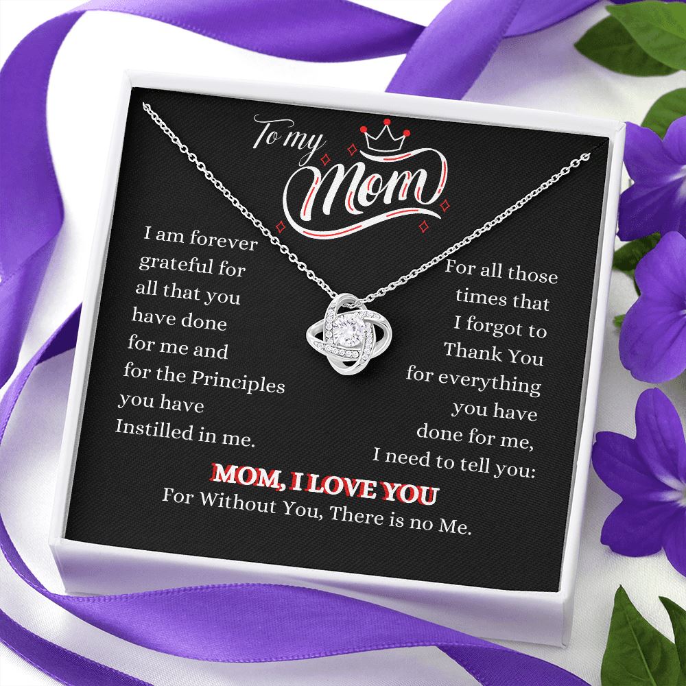 To my Mom - Mom I Love you - The Love Knot Necklace Jewelry ShineOn Fulfillment 