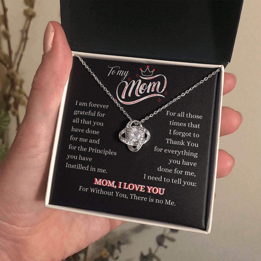 To my Mom - Mom I Love you - The Love Knot Necklace Jewelry ShineOn Fulfillment 