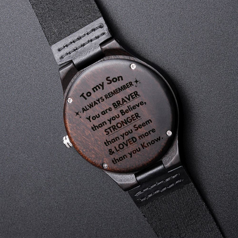 To our sale son engraved watch