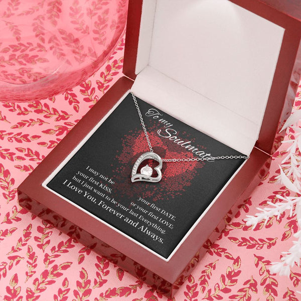 To my Soulmate - Forever Love Necklace Jewelry ShineOn Fulfillment 14k White Gold Finish Luxury Box 
