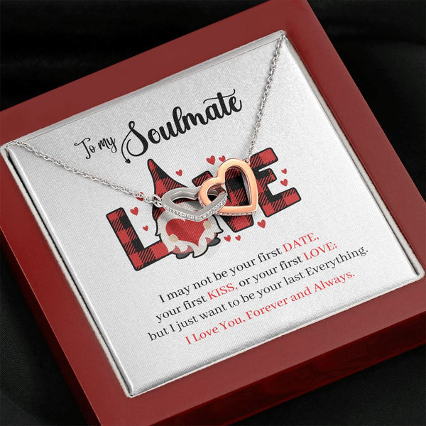 To My Soulmate - Interlocking hearts Necklace Jewelry ShineOn Fulfillment 