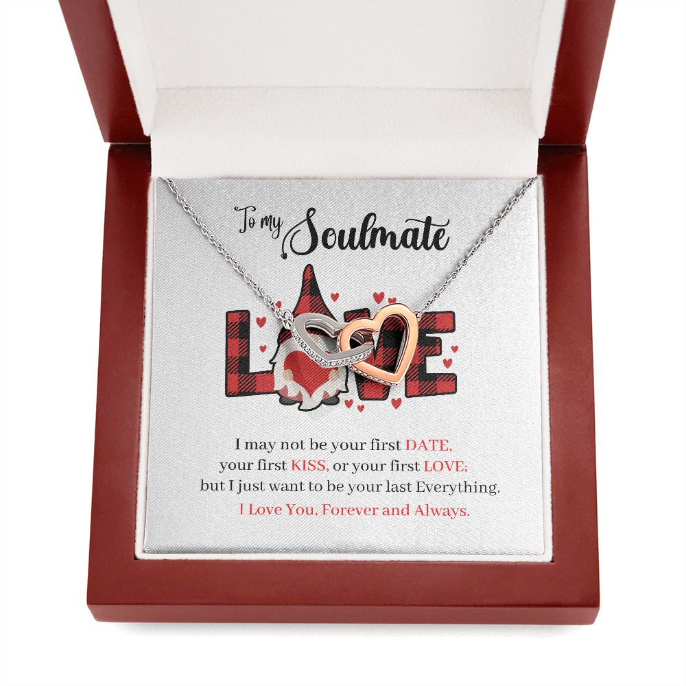 To My Soulmate - Interlocking hearts Necklace Jewelry ShineOn Fulfillment 