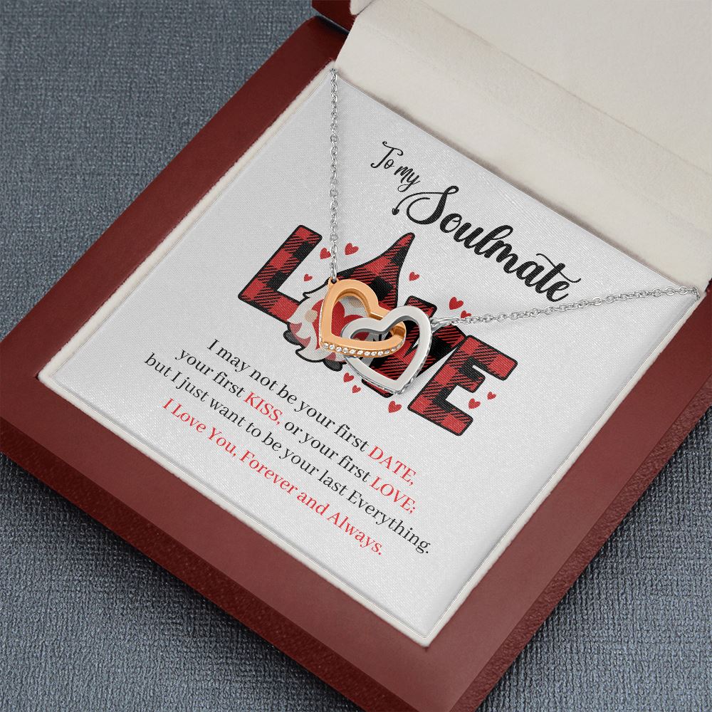 To My Soulmate - Interlocking hearts Necklace Jewelry ShineOn Fulfillment 