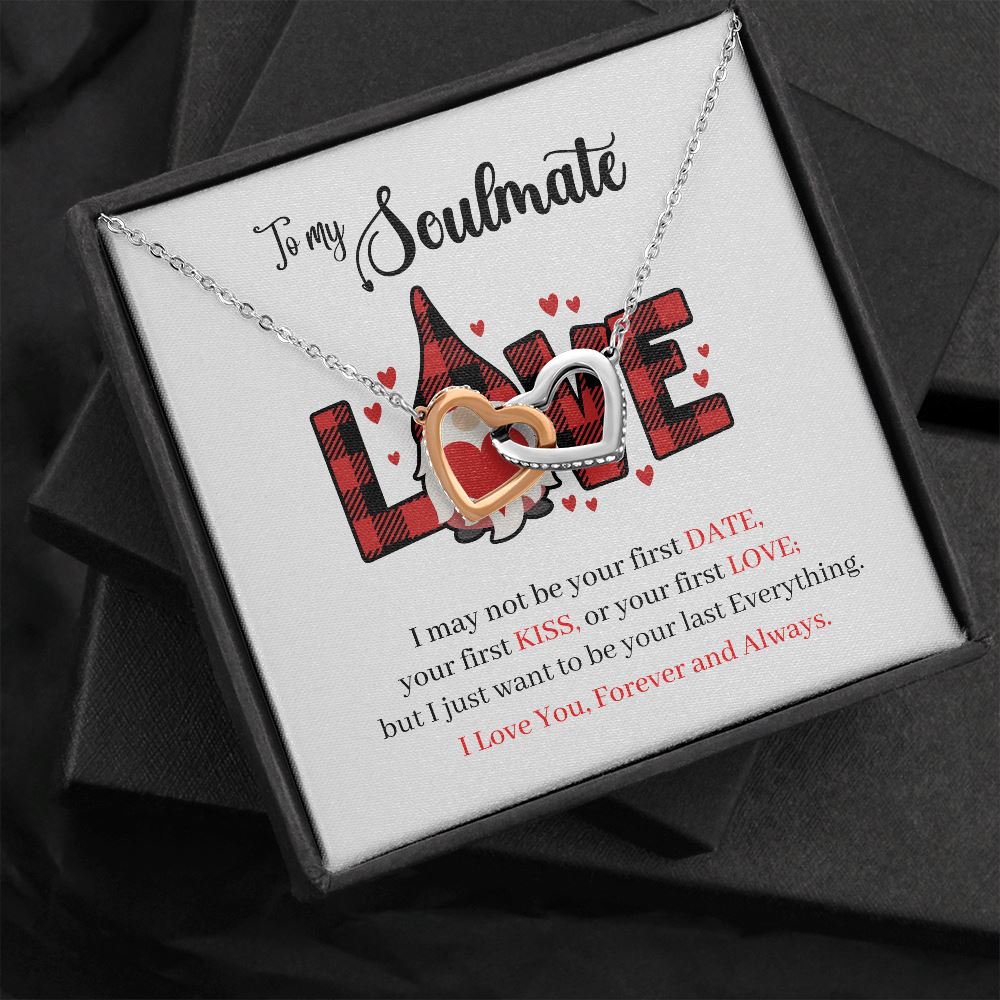 To My Soulmate - Interlocking hearts Necklace Jewelry ShineOn Fulfillment 