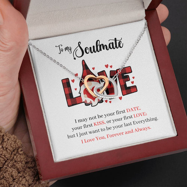 To My Soulmate - Interlocking hearts Necklace Jewelry ShineOn Fulfillment 