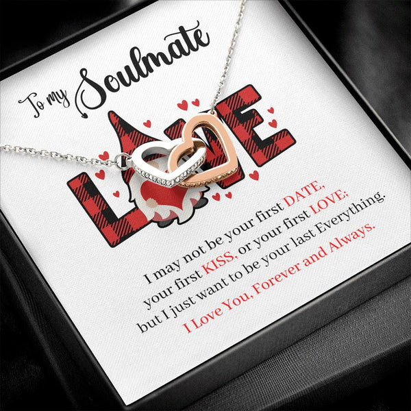 To My Soulmate - Interlocking hearts Necklace Jewelry ShineOn Fulfillment 