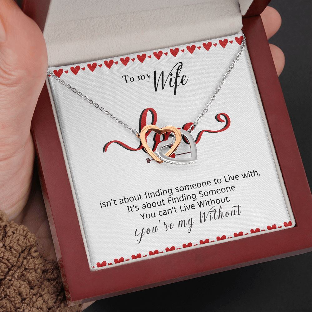 To my Wife - LOVE isn't about finding - Interlocking Hearts Jewelry ShineOn Fulfillment 