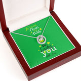 To the cutest clover in the patch, Lucky in Love Necklace - St Patrick's day Personalized Card Jewelry ShineOn Fulfillment Mahogany Style Luxury Box with LED 