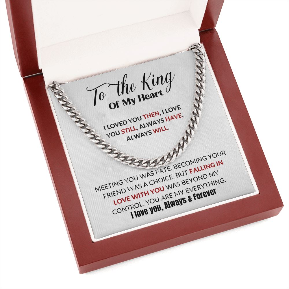 To the King of my Heart - Cuban Link Chain Necklace - (Exclusive Offer) Jewelry ShineOn Fulfillment 