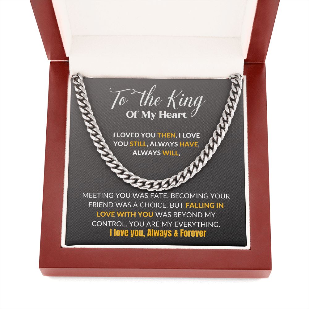 To the King of my Heart - Cuban Link Chain Necklace Jewelry ShineOn Fulfillment 