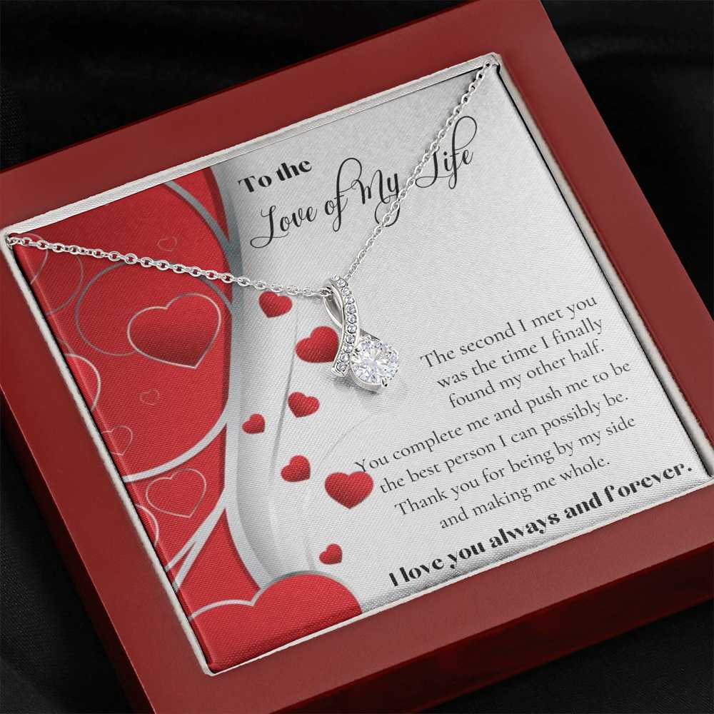 To the Love of My Life - Alluring Beauty Necklace Gift! Jewelry ShineOn Fulfillment Mahogany Style Luxury Box 