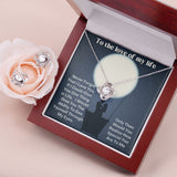 To the love of my life - Love Knot Earring & Necklace Set Jewelry ShineOn Fulfillment Mahogany Style Luxury Box 
