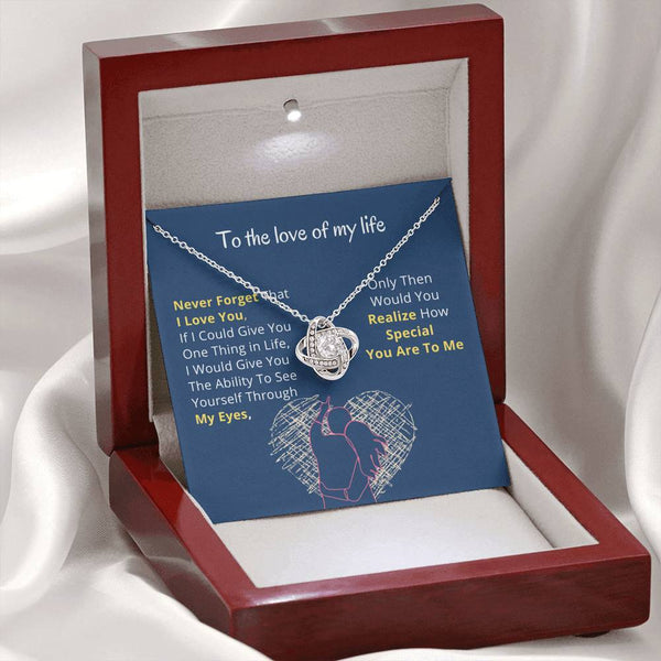 To the Love Of My Life - Love Knot Necklace - Blues Jewelry ShineOn Fulfillment 