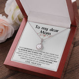 white - To My Dear Mom | I Can't Imagine My Life Without You | From Son to Mother Necklace Jewelry ShineOn Fulfillment 