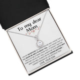 white - To My Dear Mom | I Can't Imagine My Life Without You | From Son to Mother Necklace Jewelry ShineOn Fulfillment 